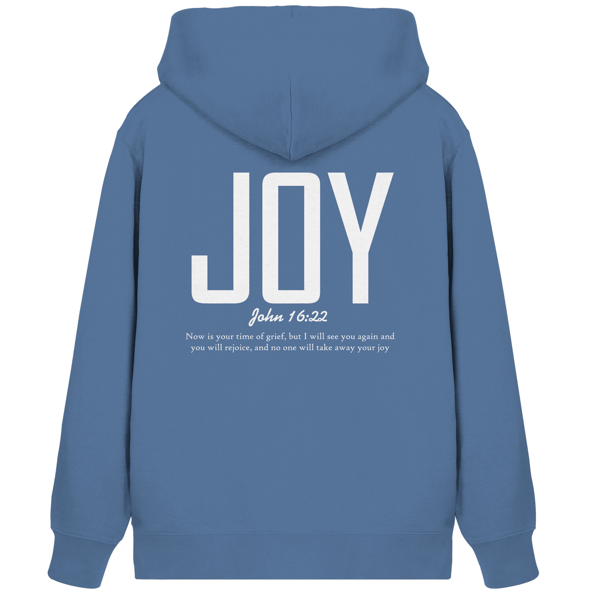 JOY – John 16:22 | Christliches Design mit Bibelvers - Organic Zipper - Jacken/ Zipper - Bright Blue - GfoitMa