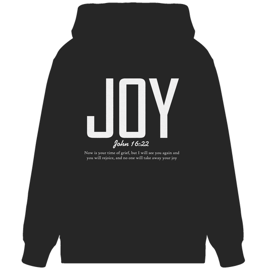 JOY – John 16:22 | Christliches Design mit Bibelvers - Organic Zipper - Jacken/ Zipper - Black - GfoitMa