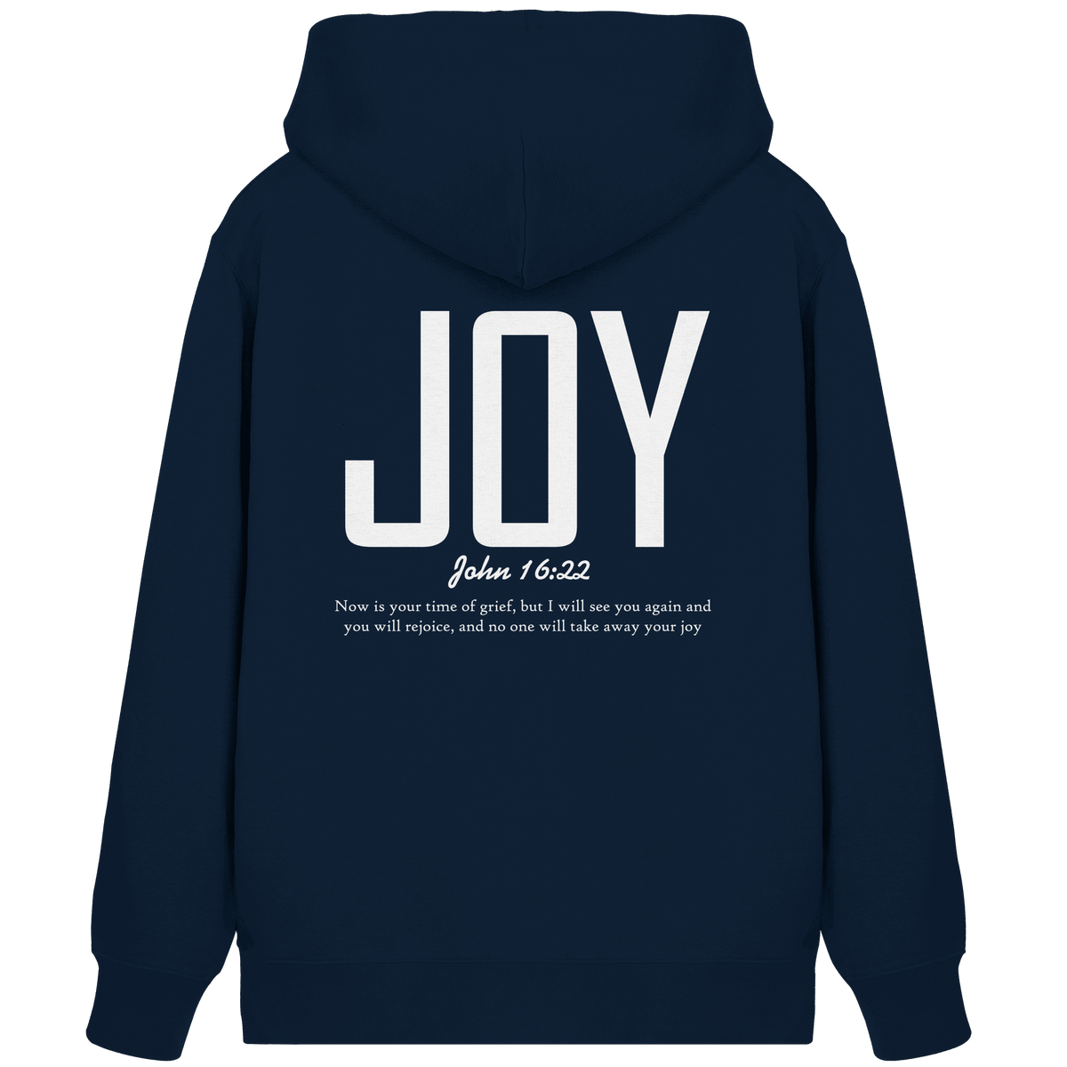 JOY – John 16:22 | Christliches Design mit Bibelvers - Organic Zipper - Jacken/ Zipper - French Navy - GfoitMa