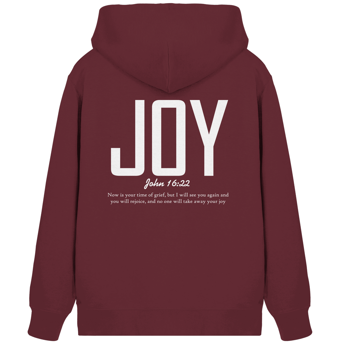 JOY – John 16:22 | Christliches Design mit Bibelvers - Organic Zipper - Jacken/ Zipper - Burgundy - GfoitMa