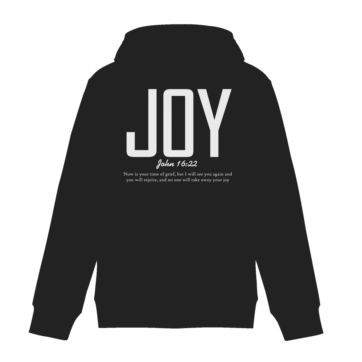 JOY – John 16:22 | Christliches Design mit Bibelvers - Zipper - Jacken/ Zipper - Black Pure - GfoitMa