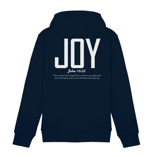 JOY – John 16:22 | Christliches Design mit Bibelvers - Zipper - Jacken/ Zipper - Navy - GfoitMa