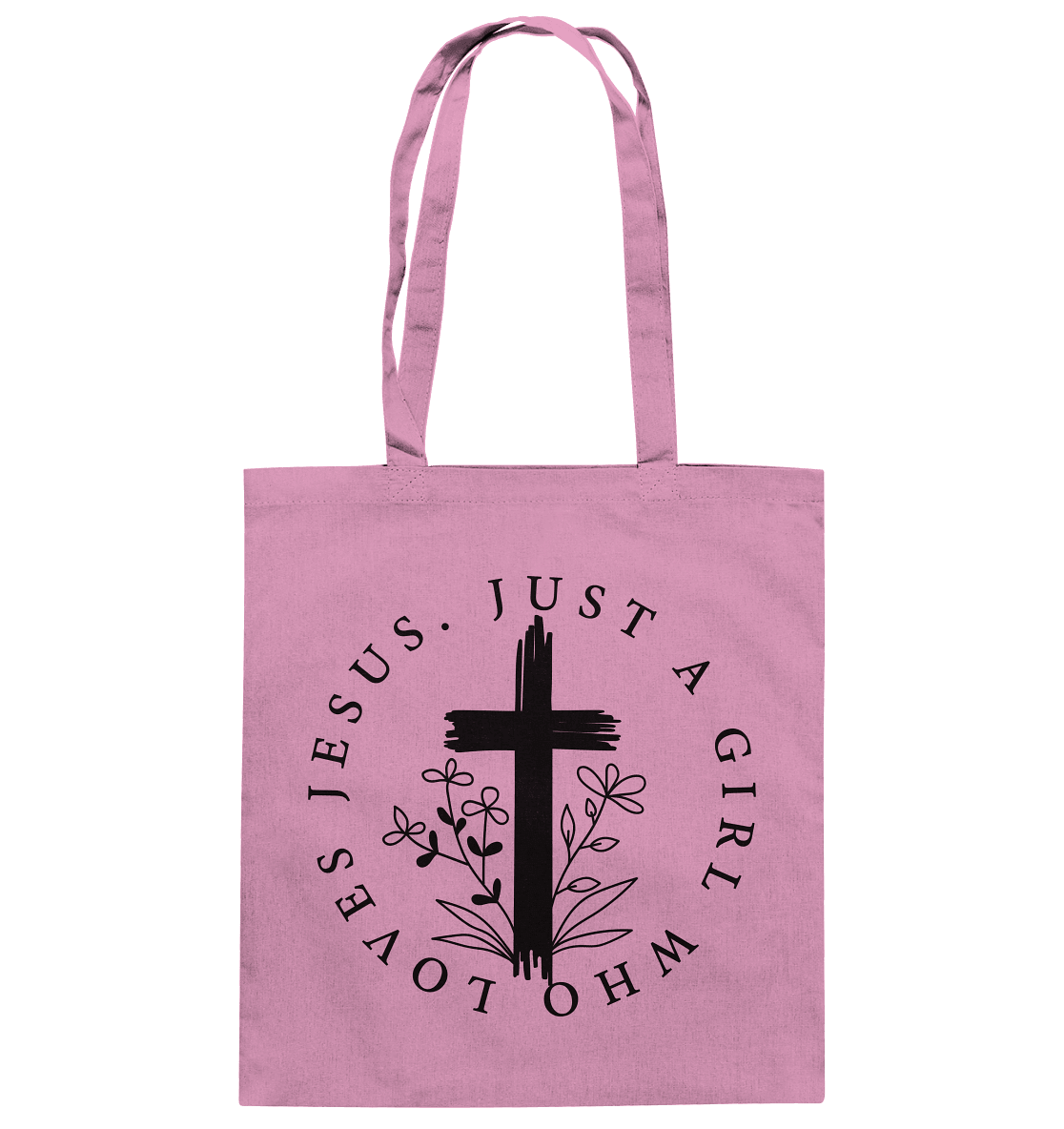 Just a girl who loves Jesus - Baumwolltasche - Taschen - Classic Pink - GfoitMa