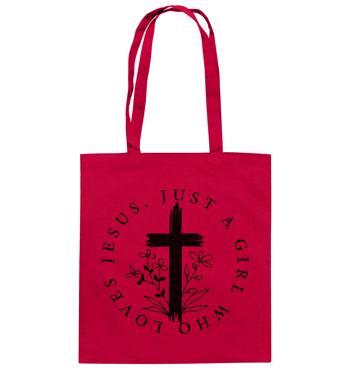 Just a girl who loves Jesus - Baumwolltasche - Taschen - Classic Red - GfoitMa
