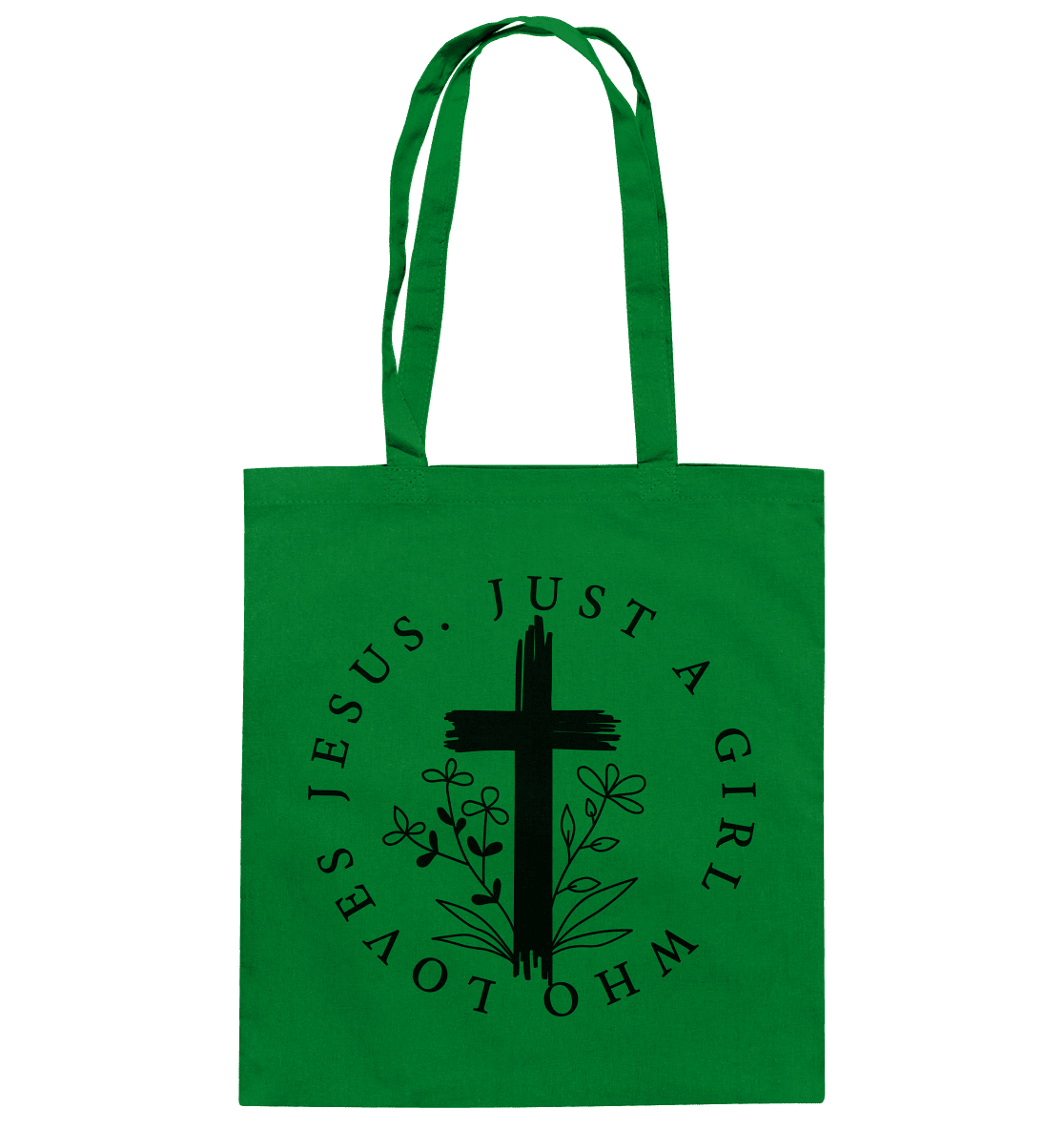 Just a girl who loves Jesus - Baumwolltasche - Taschen - Kelly Green - GfoitMa