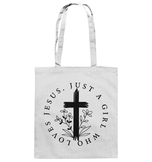 Just a girl who loves Jesus - Baumwolltasche - Taschen - White - GfoitMa