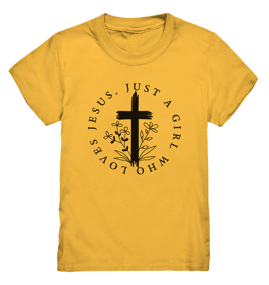 Just a girl who loves Jesus - Kids Premium Shirt - Kids & Babys - Gold - GfoitMa