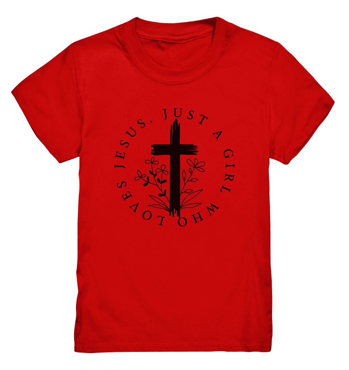 Just a girl who loves Jesus - Kids Premium Shirt - Kids & Babys - Red - GfoitMa