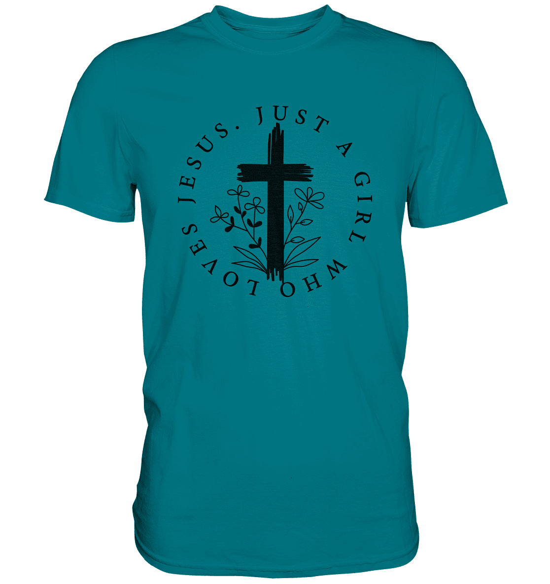 Just a girl who loves Jesus - Premium Shirt - Unisex-Shirts - Diva Blue - GfoitMa