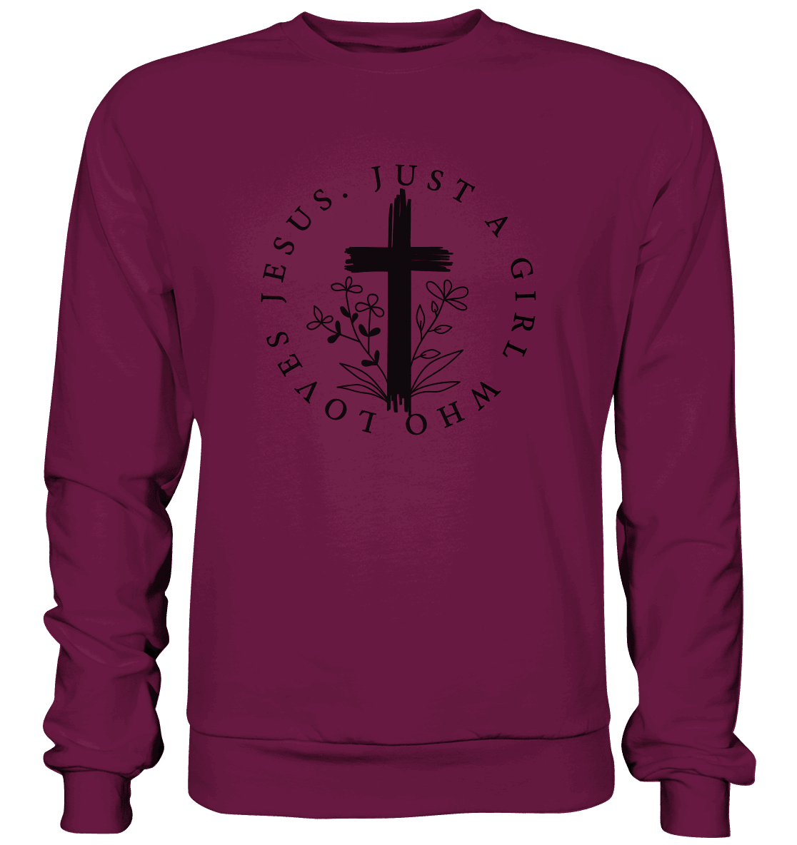 Just a girl who loves Jesus - Premium Sweatshirt - Sweatshirts - Burgund - GfoitMa