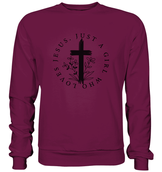 Just a girl who loves Jesus - Premium Sweatshirt - Sweatshirts - Burgund - GfoitMa