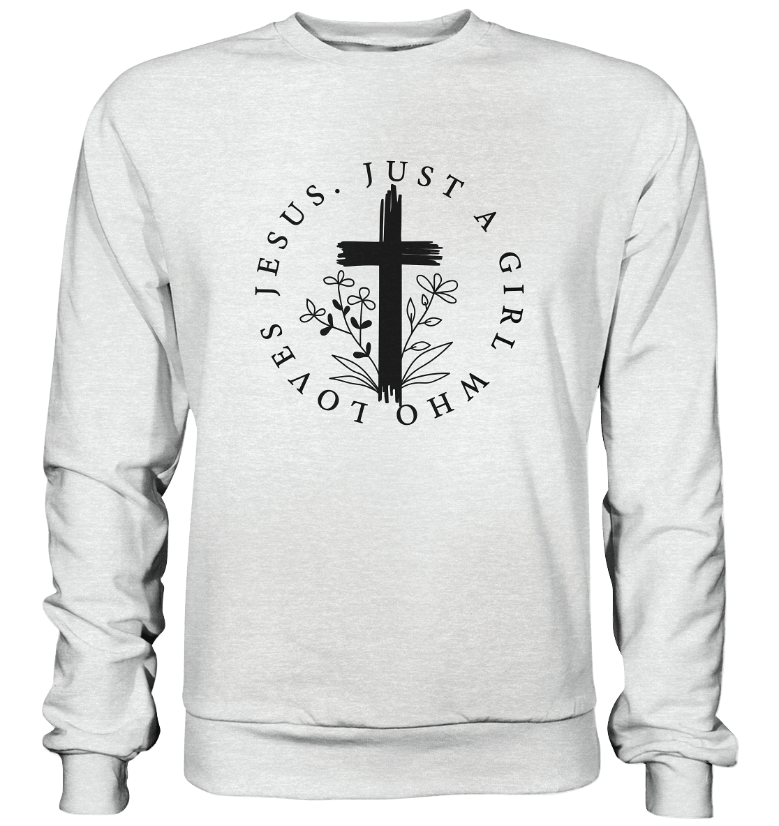 Just a girl who loves Jesus - Premium Sweatshirt - Sweatshirts - Heather Grey (meliert) - GfoitMa