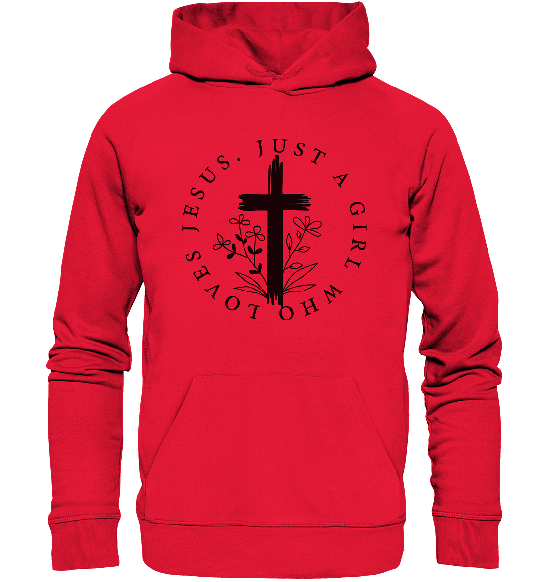 Just a girl who loves Jesus - Premium Unisex Hoodie - Hoodies - Rot - GfoitMa