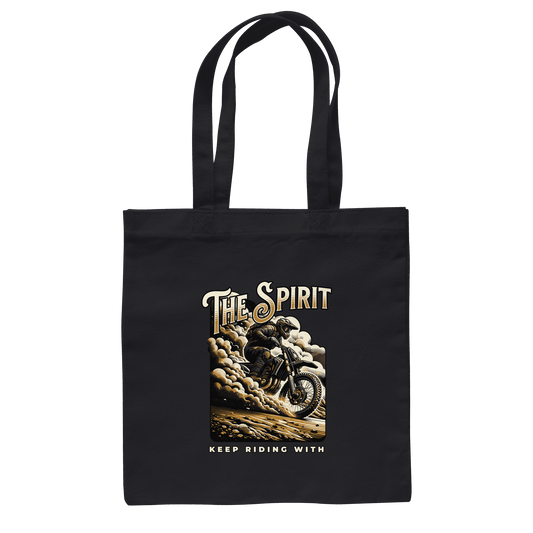 Keep Riding with the Spirit | Christliche Kleidung & Geschenke im Motocross-Design - Baumwolltasche - Taschen - Black - GfoitMa