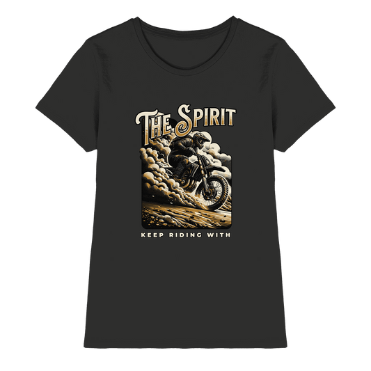 Keep Riding with the Spirit | Christliche Kleidung & Geschenke im Motocross-Design - Ladies Premium Shirt - Lady-Shirts - Black - GfoitMa