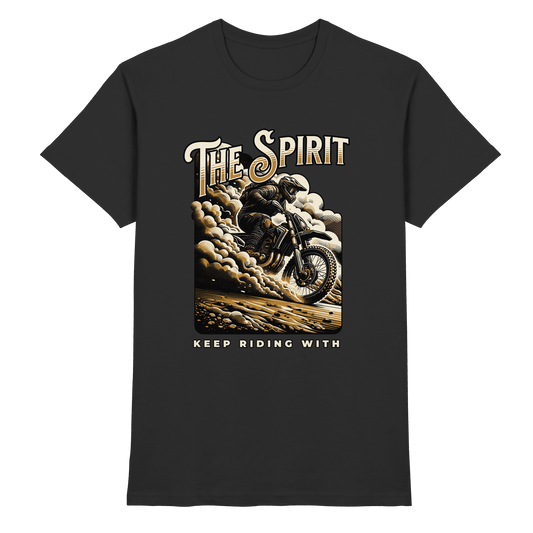 Keep Riding with the Spirit | Christliche Kleidung & Geschenke im Motocross-Design - Premium Shirt - Unisex-Shirts - Black - GfoitMa