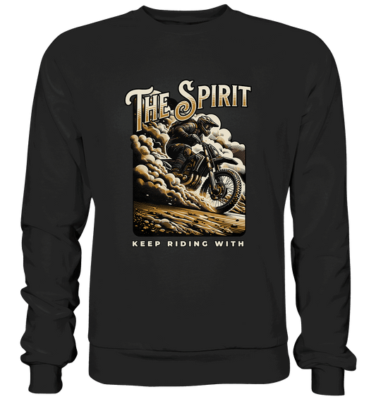 Keep Riding with the Spirit | Christliche Kleidung & Geschenke im Motocross-Design - Premium Sweatshirt - Sweatshirts - Black - GfoitMa