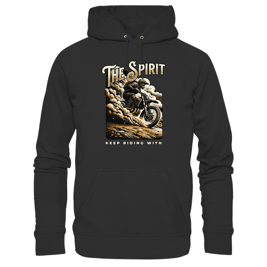 Keep Riding with the Spirit | Christliche Kleidung & Geschenke im Motocross-Design - Premium Unisex Hoodie - Hoodies - Black - GfoitMa