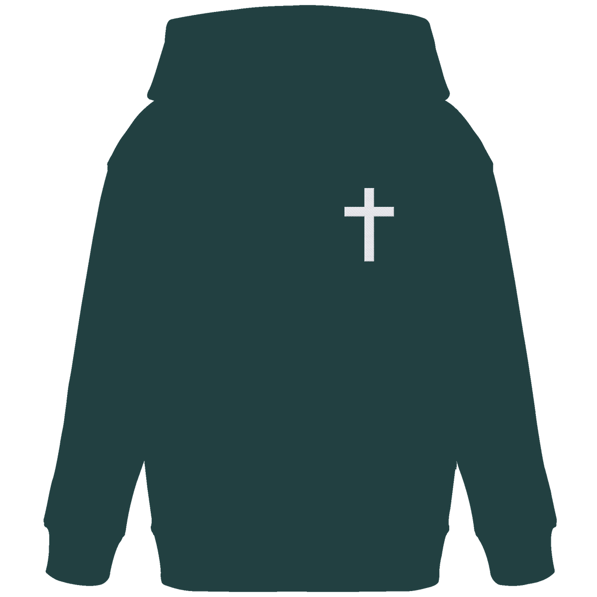 Kreuz gestickt – schlichtes Design mit tiefer Bedeutung (Stick) - Kids Organic Hoodie - Kids & Babys - Glazed Green - GfoitMa