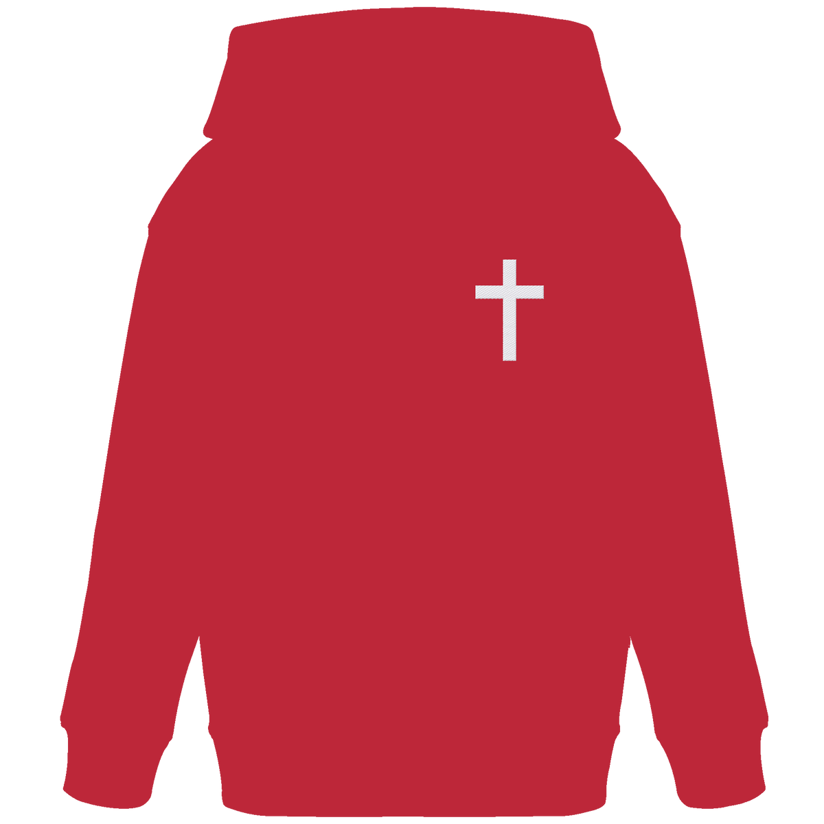 Kreuz gestickt – schlichtes Design mit tiefer Bedeutung (Stick) - Kids Organic Hoodie - Kids & Babys - Red - GfoitMa