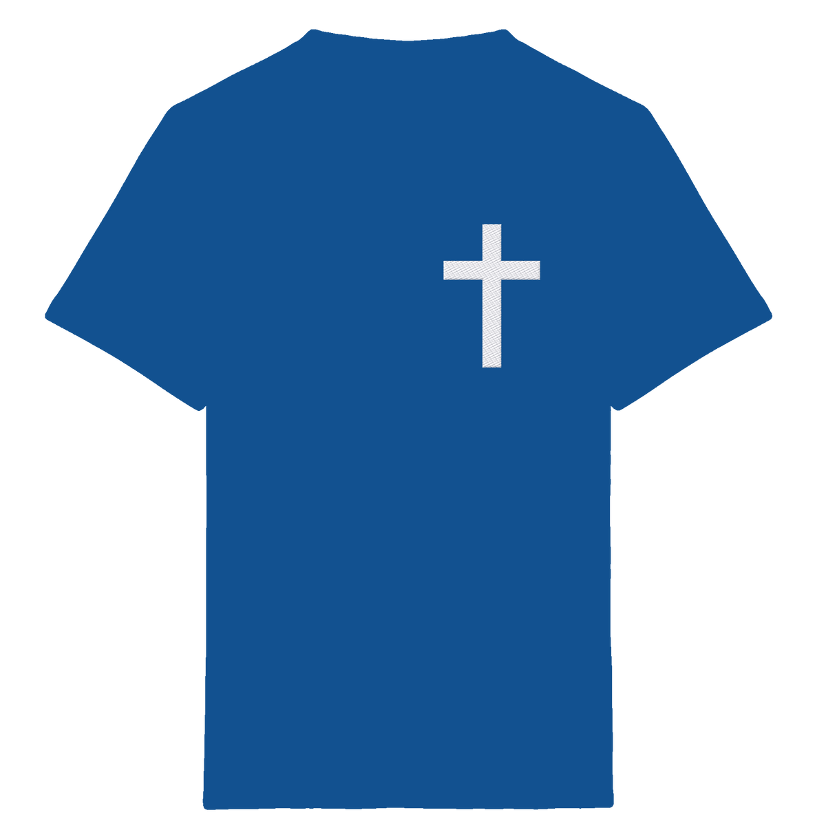 Kreuz gestickt – schlichtes Design mit tiefer Bedeutung (Stick) - Kids Organic Shirt - Kids & Babys - Royal Blue - GfoitMa