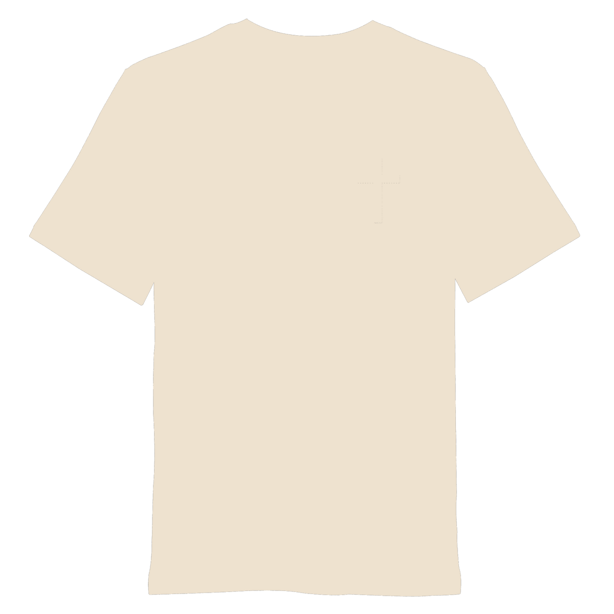 Kreuz gestickt – schlichtes Design mit tiefer Bedeutung (Stick) - Organic Shirt - Unisex-Shirts - Natural Raw - GfoitMa