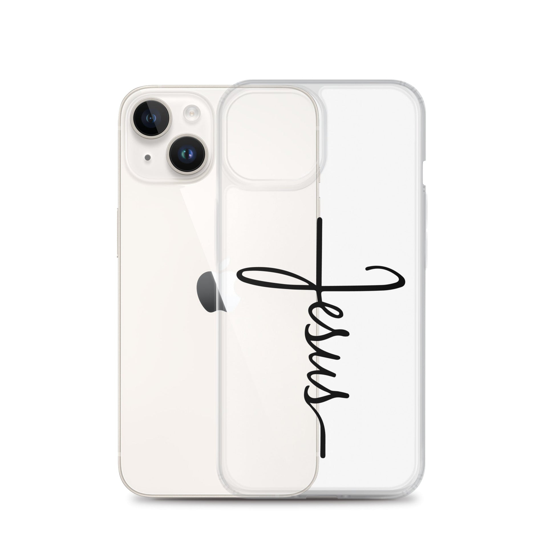 Kreuz mit Jesus Schrift - iPhone-Hülle - iPhone 14 - GfoitMa