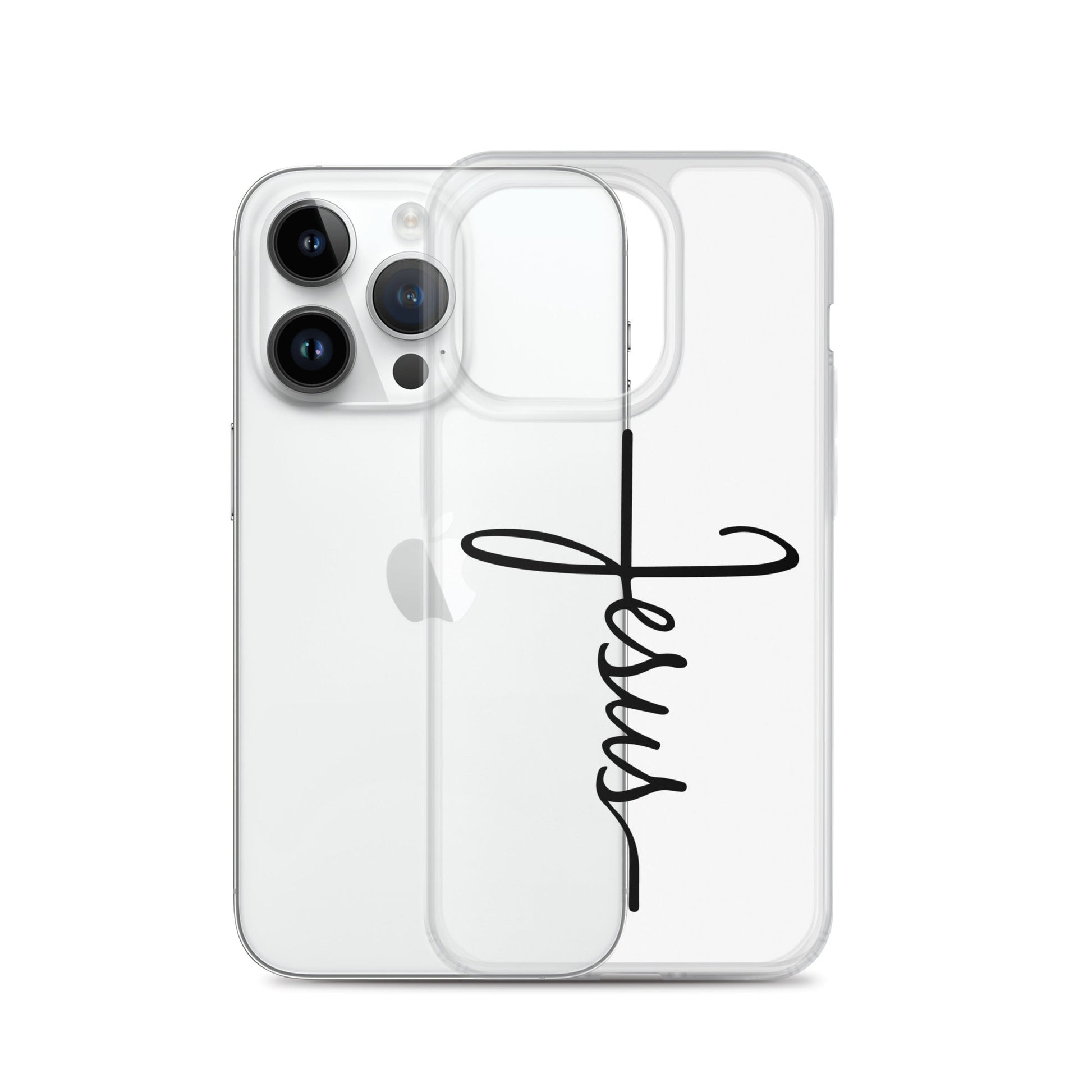 Kreuz mit Jesus Schrift - iPhone-Hülle - iPhone 14 Pro - GfoitMa