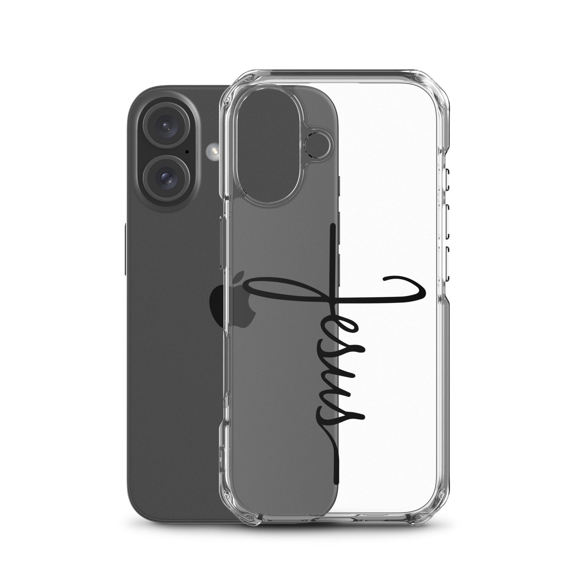 Kreuz mit Jesus Schrift - iPhone-Hülle - iPhone 16 - GfoitMa