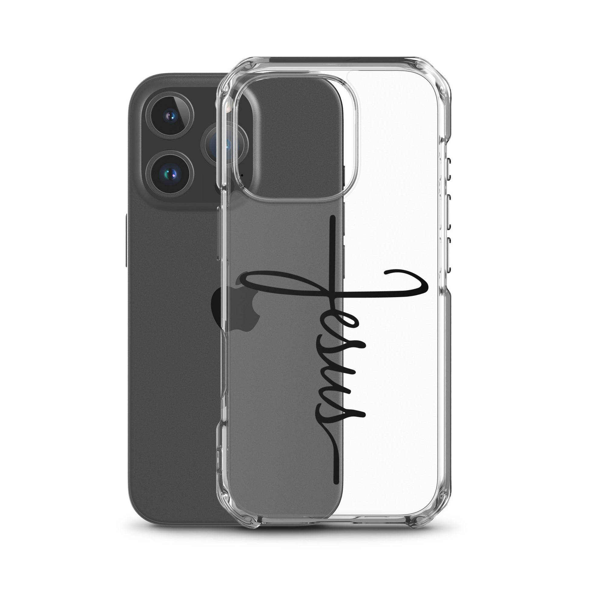 Kreuz mit Jesus Schrift - iPhone-Hülle - iPhone 16 Pro - GfoitMa
