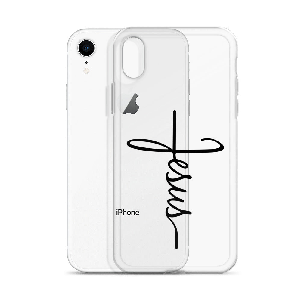Kreuz mit Jesus Schrift - iPhone-Hülle - iPhone XR - GfoitMa
