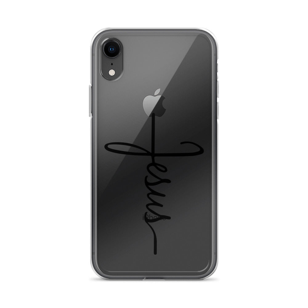 Kreuz mit Jesus Schrift - iPhone-Hülle - iPhone XR - GfoitMa