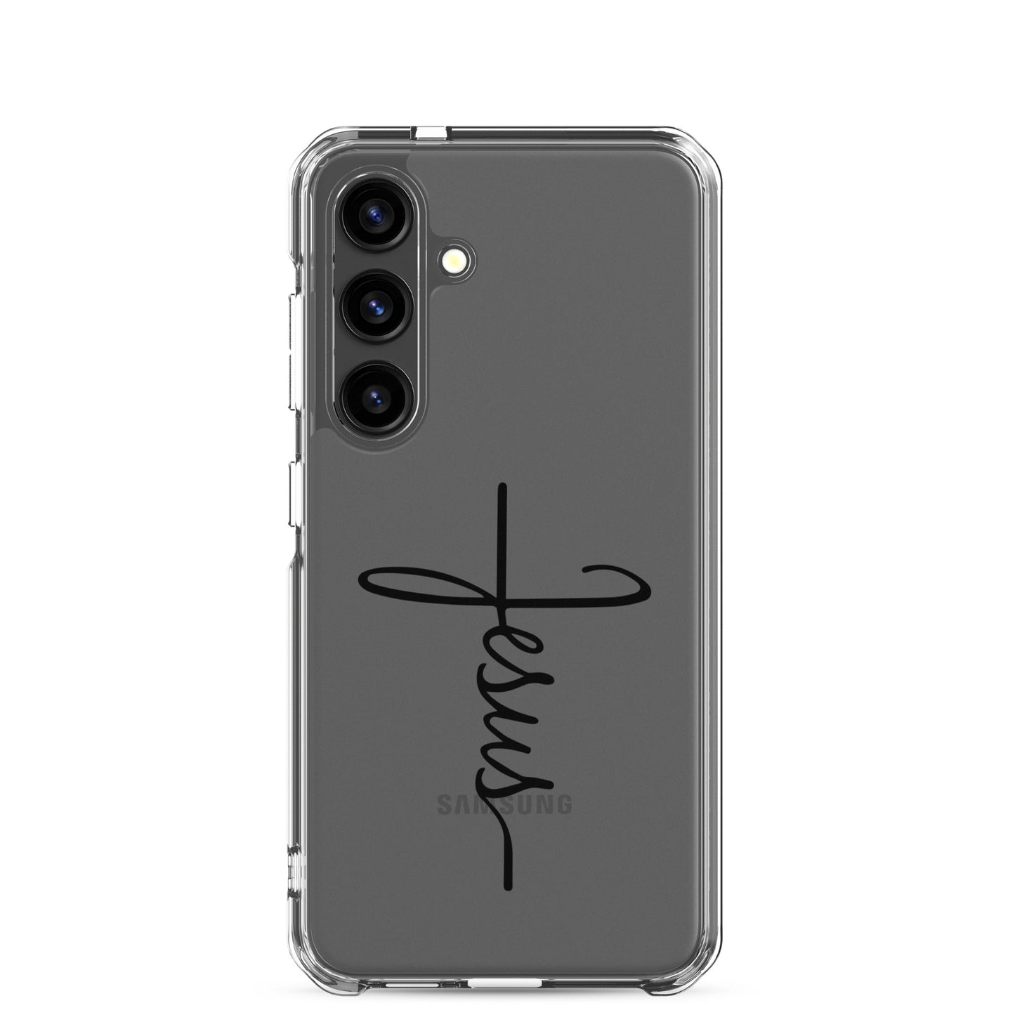 Kreuz mit Jesus Schrift - Samsung-Handyhülle - Samsung Galaxy S24 - GfoitMa