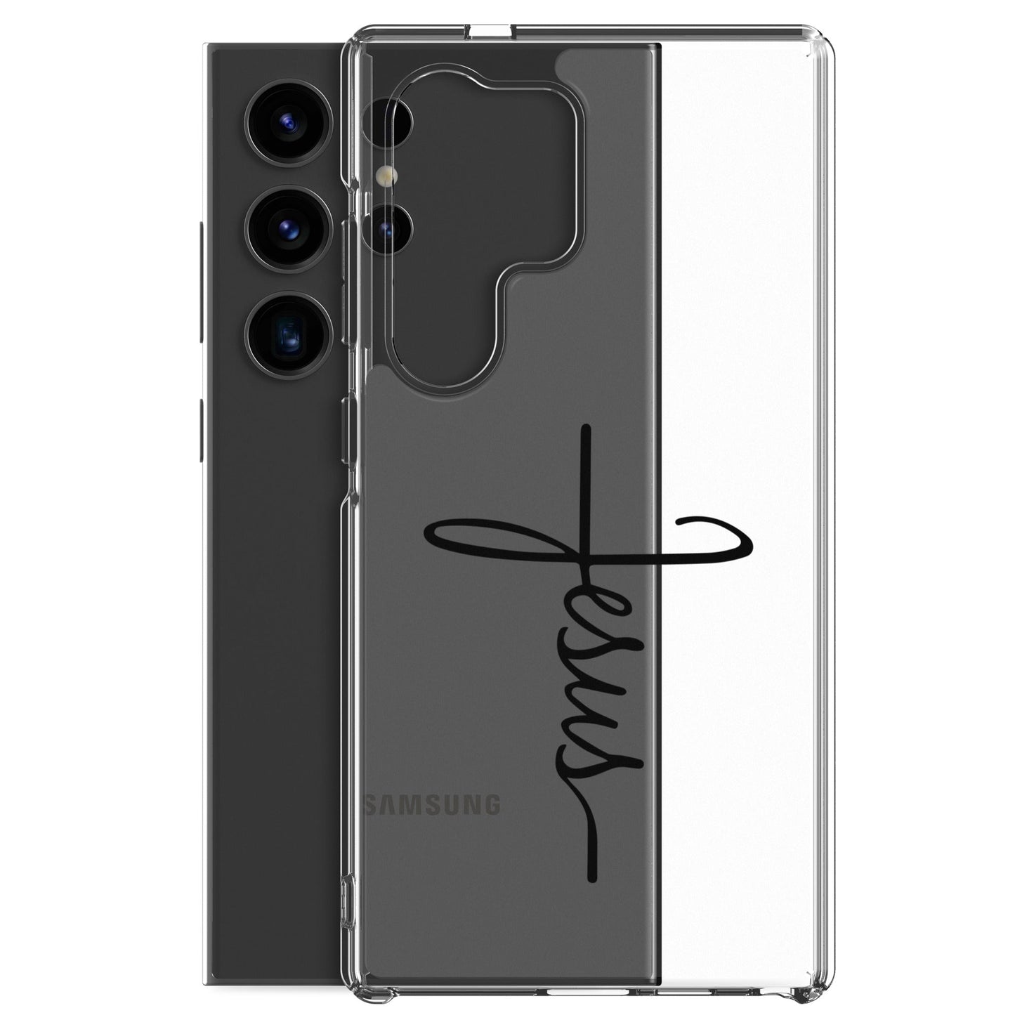 Kreuz mit Jesus Schrift - Samsung-Handyhülle - Samsung Galaxy S24 Ultra - GfoitMa