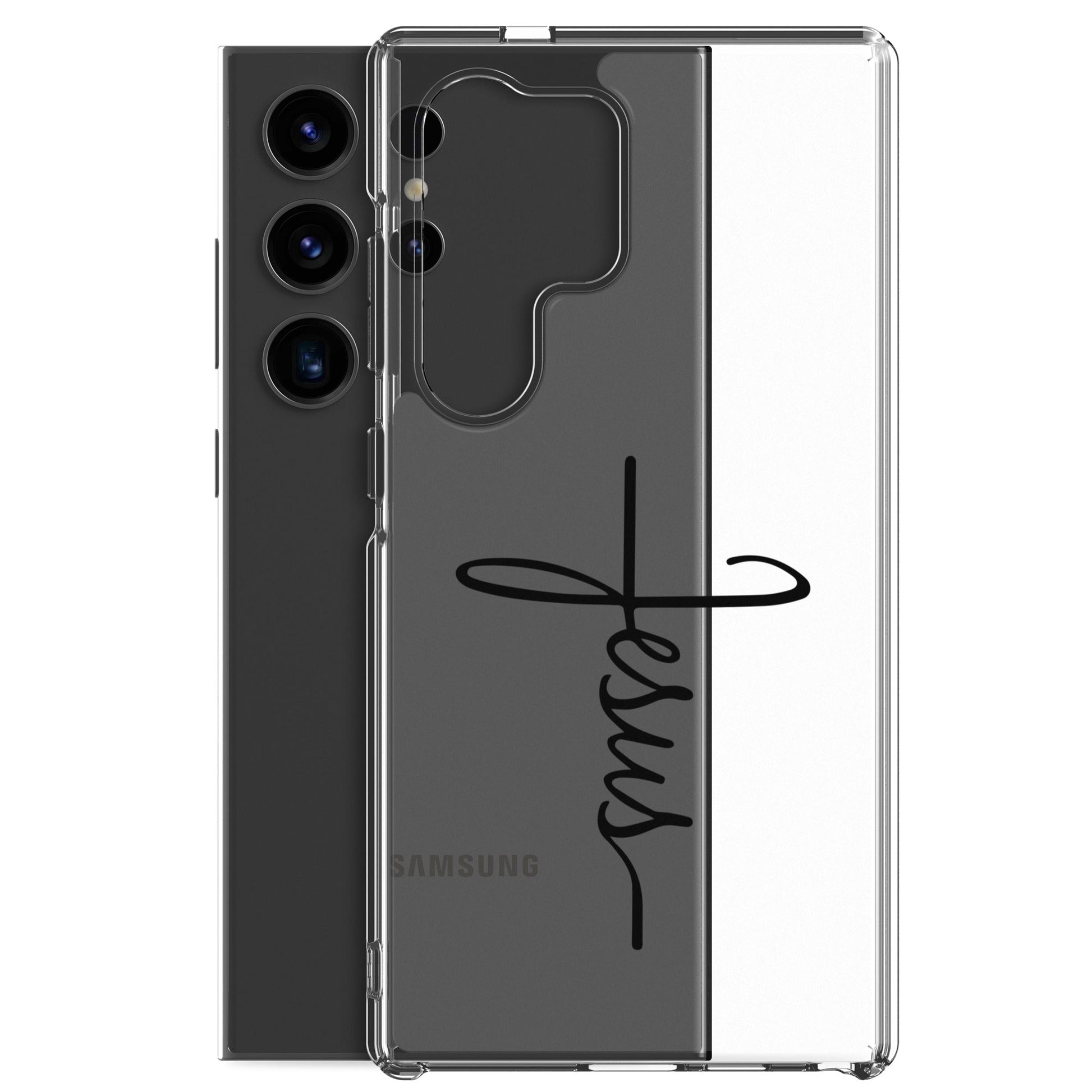 Kreuz mit Jesus Schrift - Samsung-Handyhülle - Samsung Galaxy S24 Ultra - GfoitMa