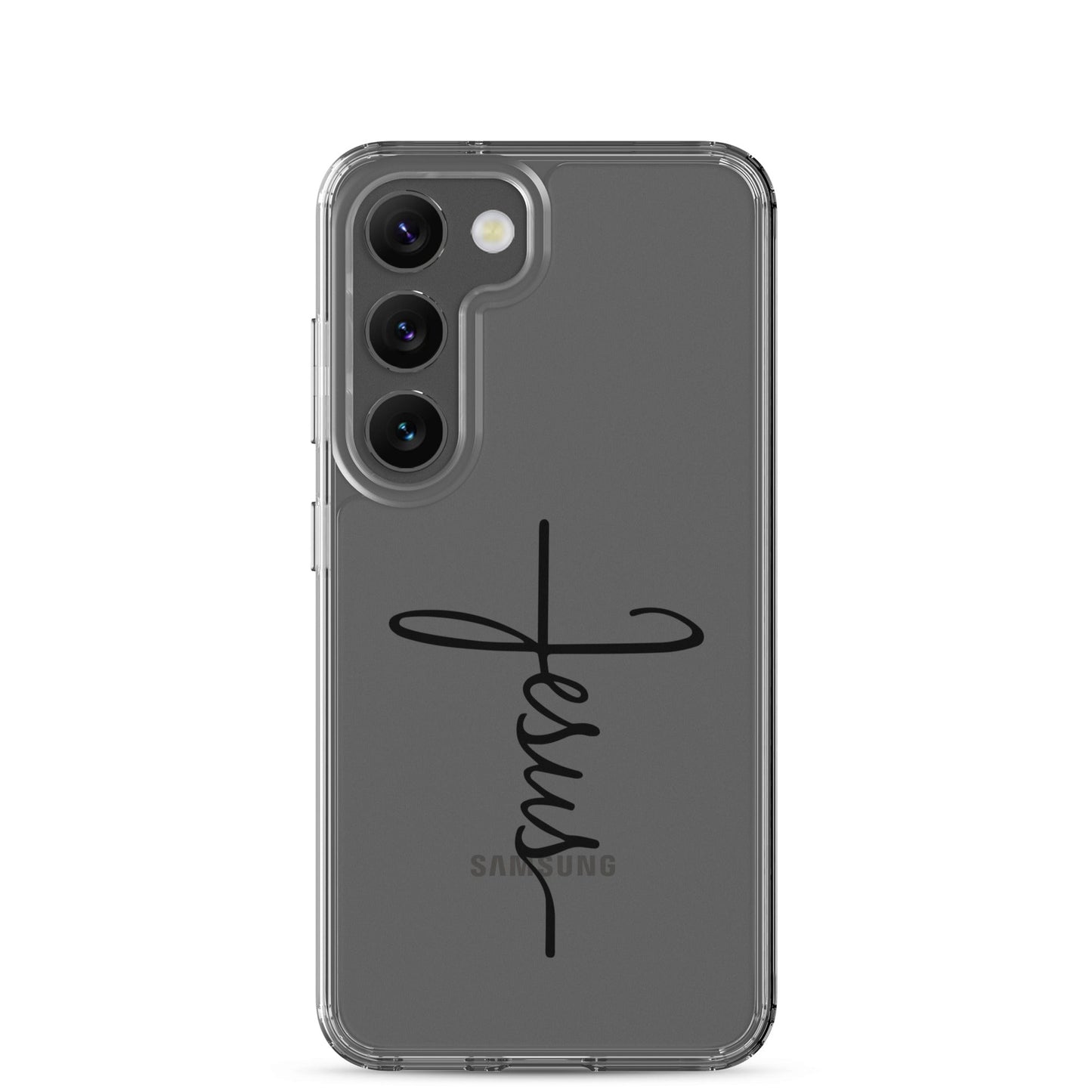 Kreuz mit Jesus Schrift - Samsung-Handyhülle - Samsung Galaxy S23 - GfoitMa