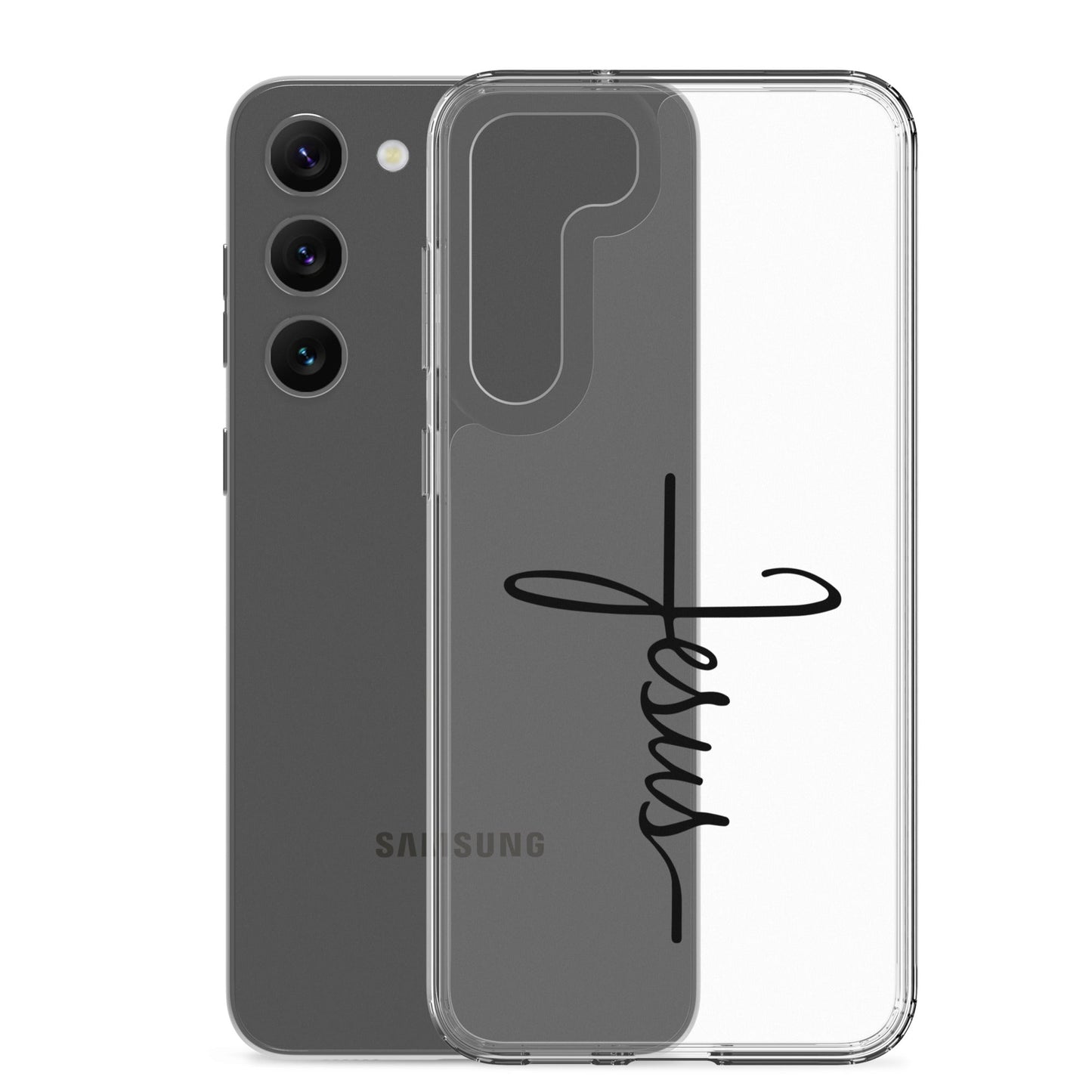 Kreuz mit Jesus Schrift - Samsung-Handyhülle - Samsung Galaxy S23 Plus - GfoitMa