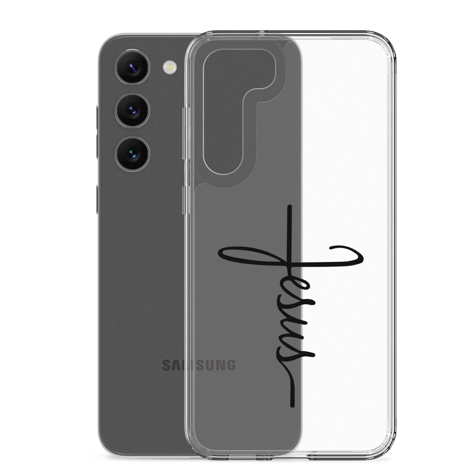 Kreuz mit Jesus Schrift - Samsung-Handyhülle - Samsung Galaxy S23 Plus - GfoitMa