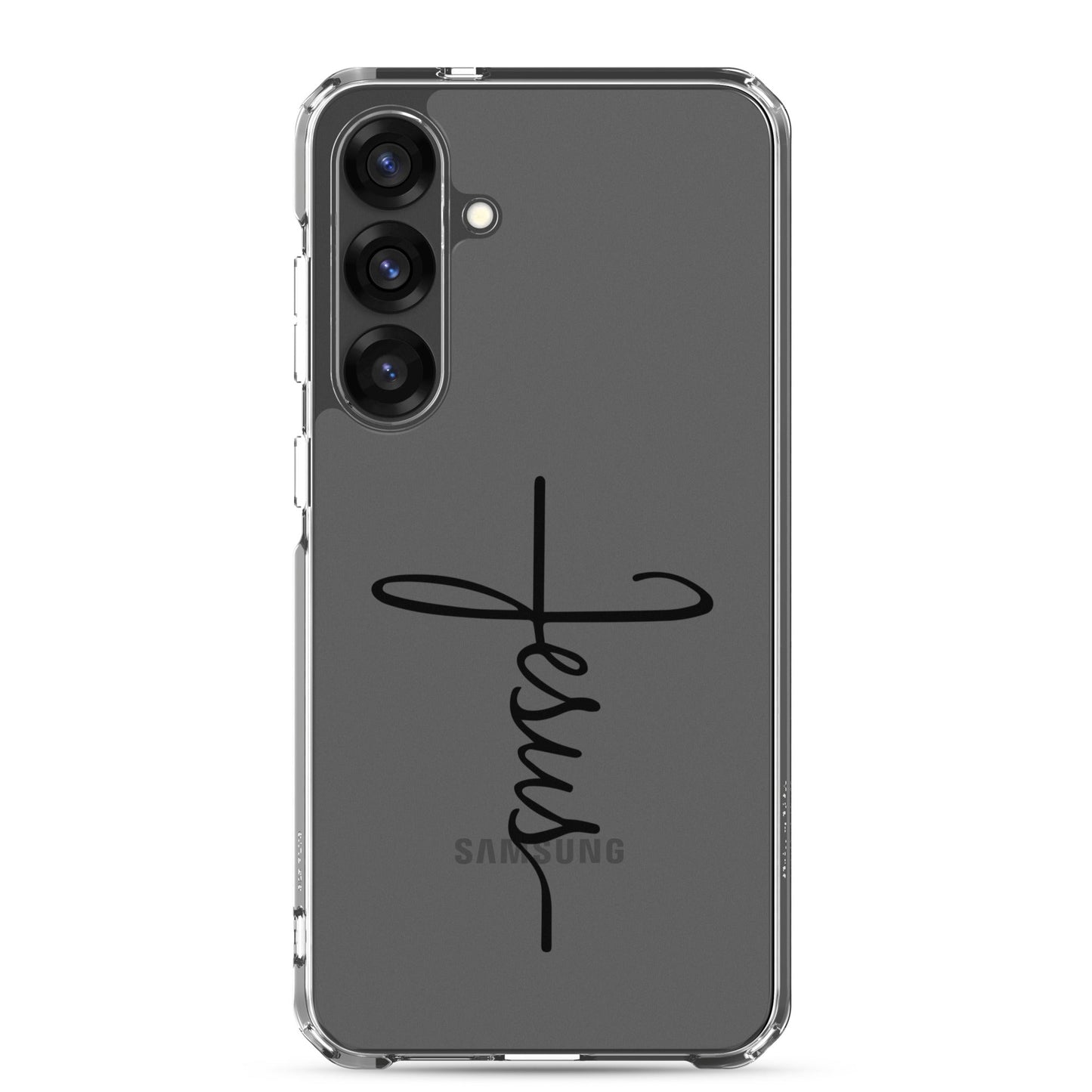 Kreuz mit Jesus Schrift - Samsung-Handyhülle - Samsung Galaxy S25 Plus - GfoitMa