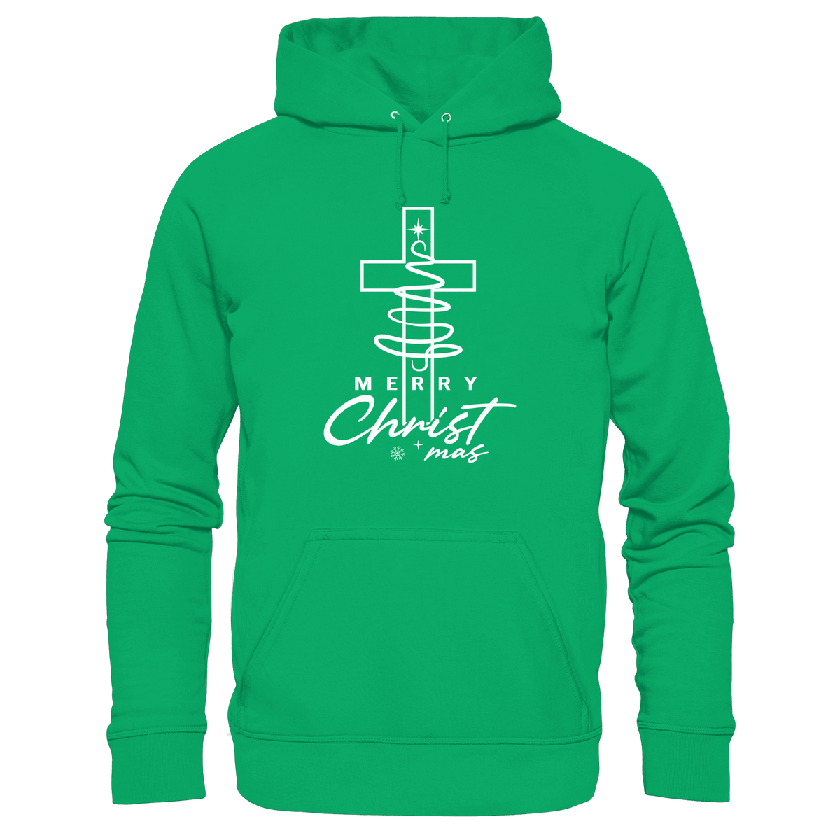 Kreuz und Christbaum – Merry Christ*mas Design - Kids Premium Hoodie - Kids & Babys - Kelly Green - GfoitMa