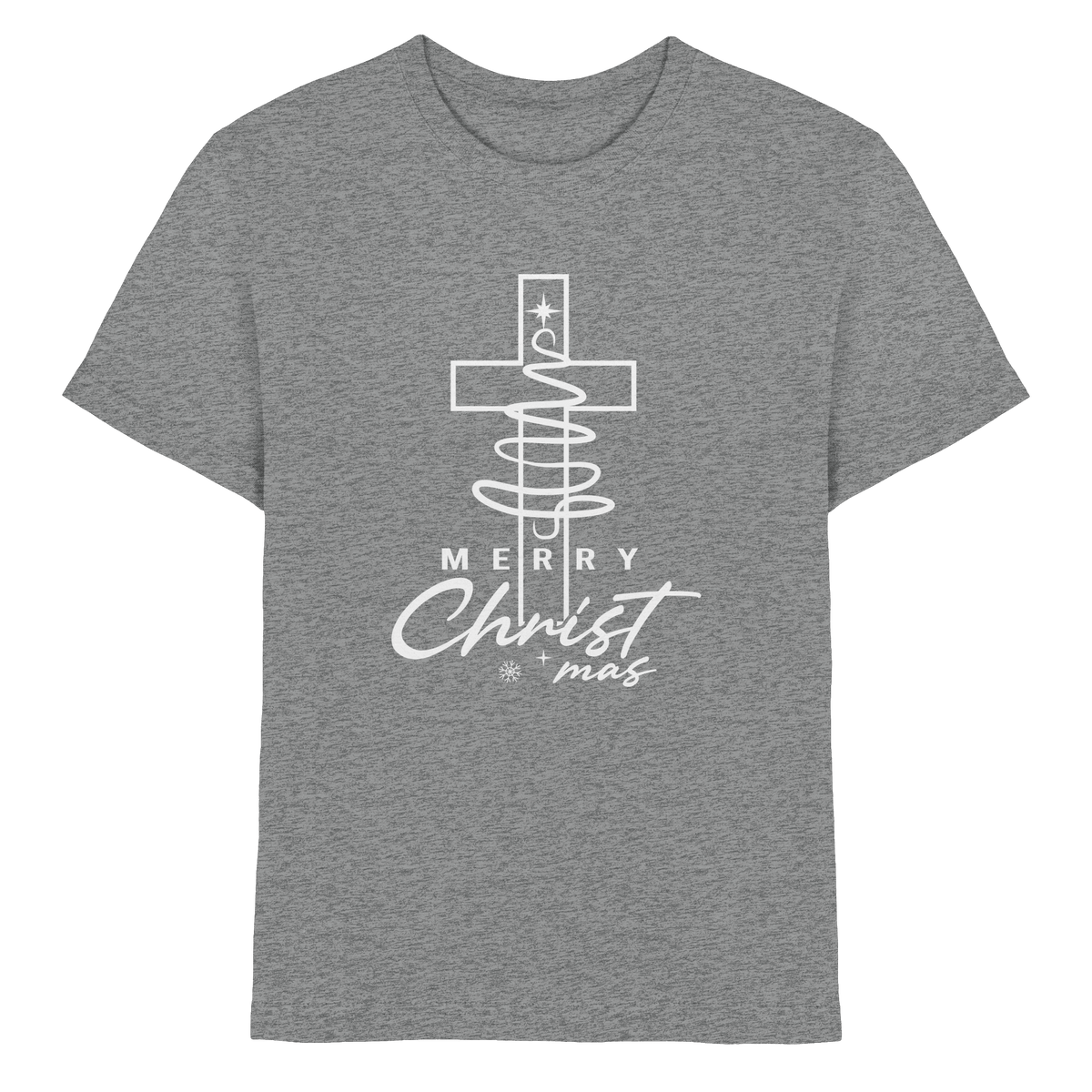 Kreuz und Christbaum – Merry Christ*mas Design - Kids Premium Shirt - Kids & Babys - Sports Grey (meliert) - GfoitMa
