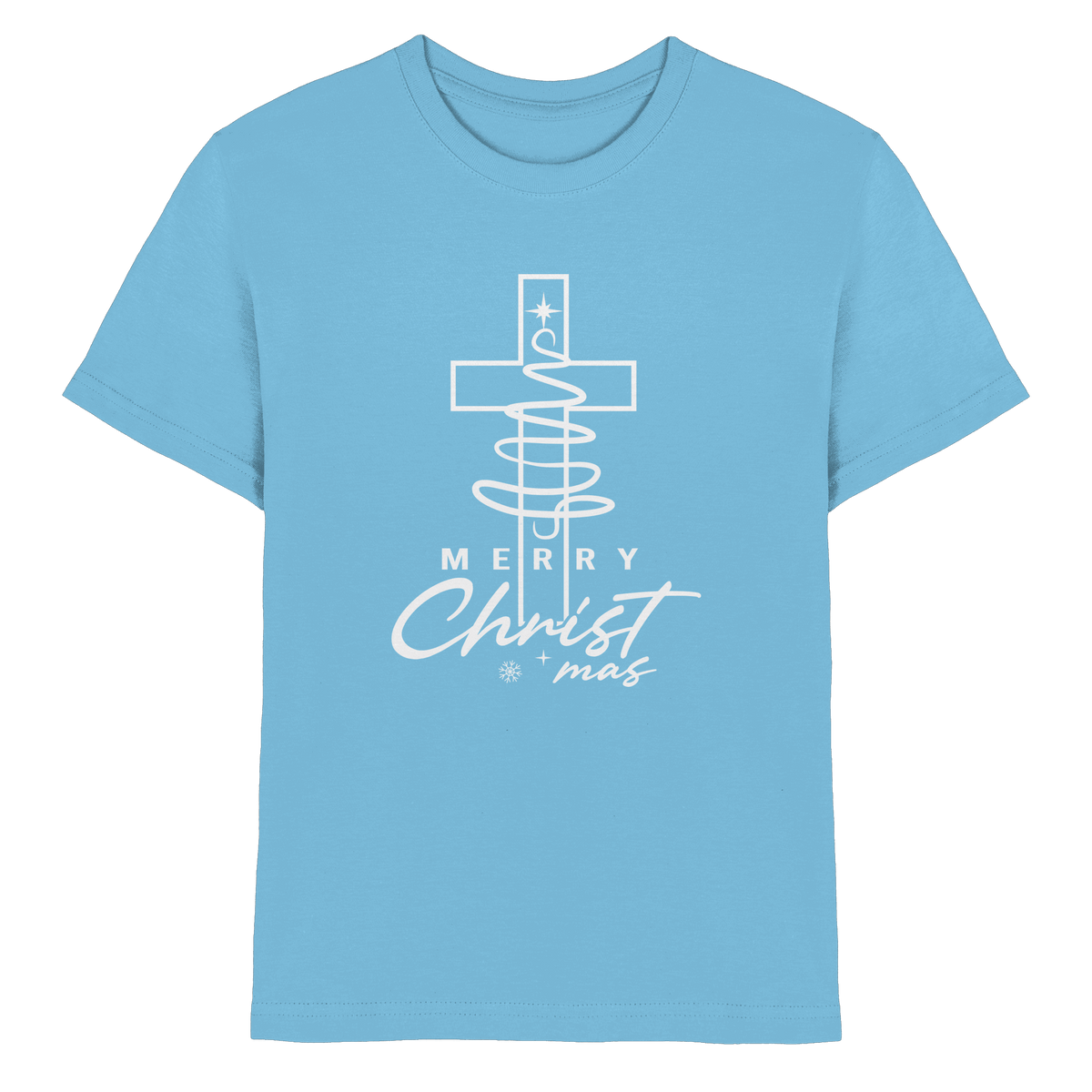 Kreuz und Christbaum – Merry Christ*mas Design - Kids Premium Shirt - Kids & Babys - Sky Blue - GfoitMa