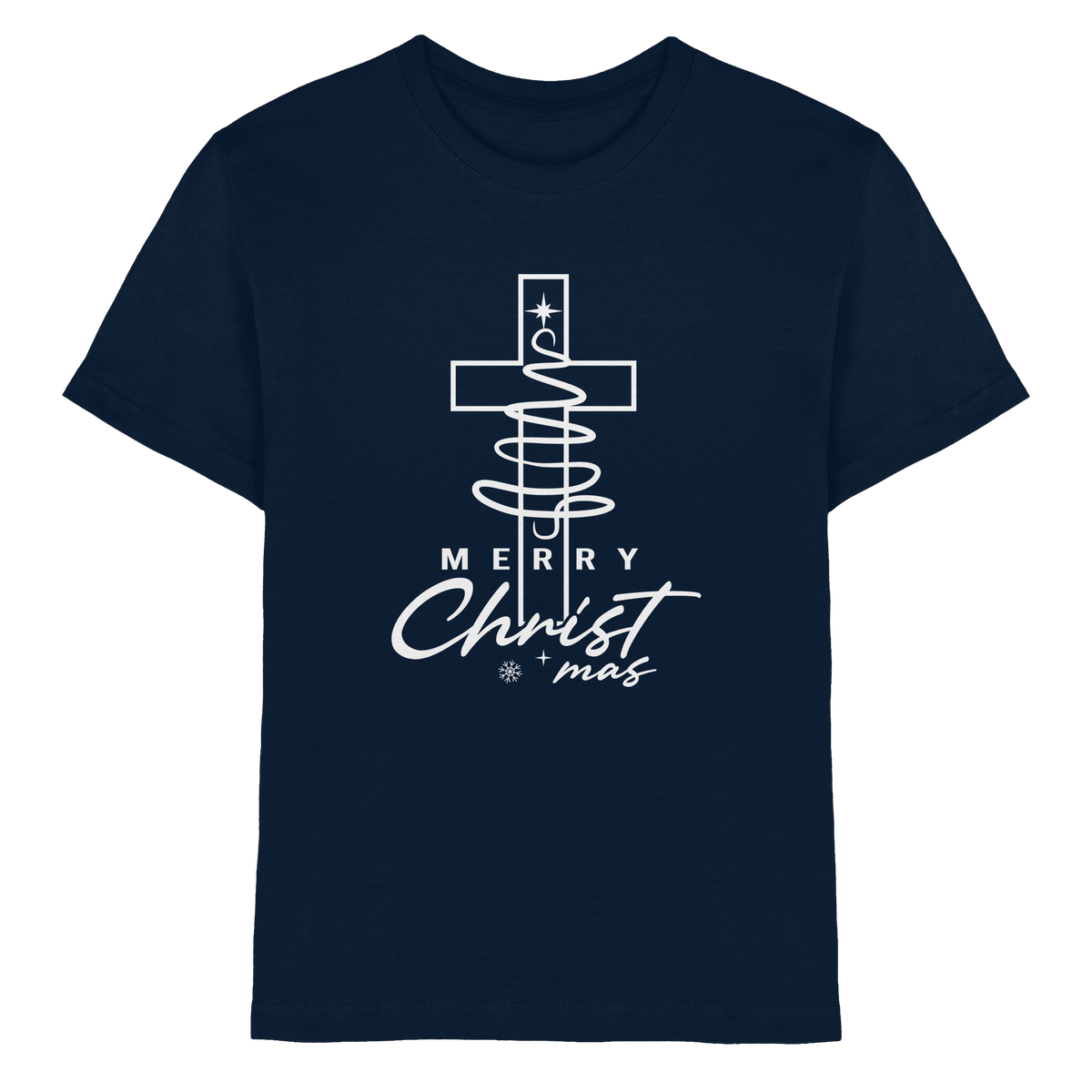 Kreuz und Christbaum – Merry Christ*mas Design - Kids Premium Shirt - Kids & Babys - Navy - GfoitMa