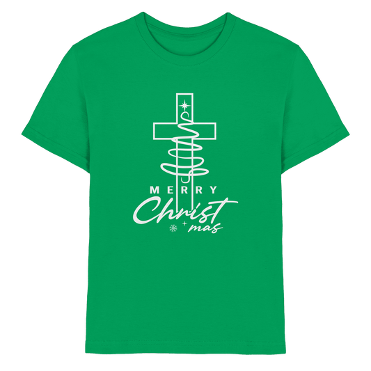 Kreuz und Christbaum – Merry Christ*mas Design - Kids Premium Shirt - Kids & Babys - Kelly Green - GfoitMa