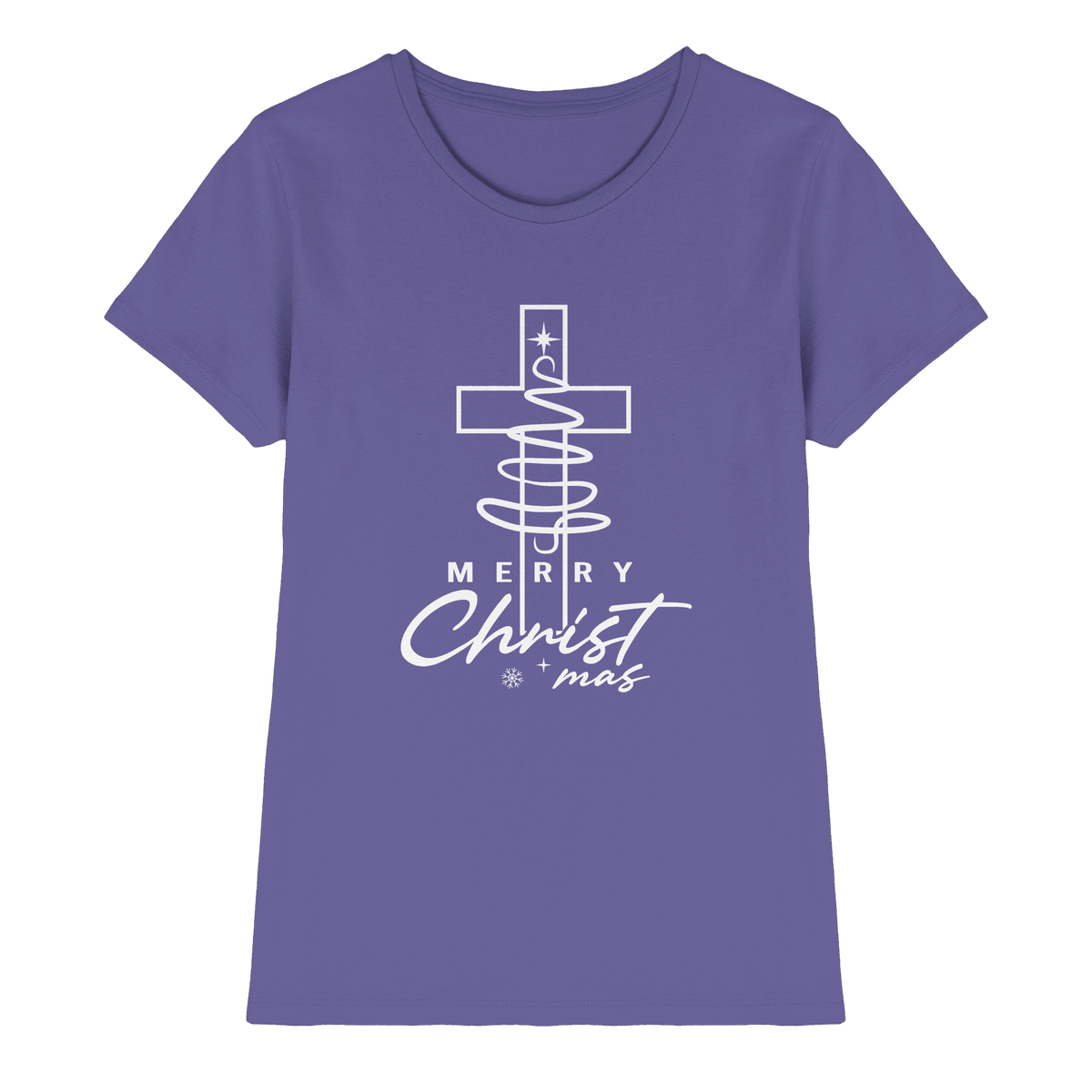 Kreuz und Christbaum – Merry Christ*mas Design - Ladies Premium Shirt - Lady-Shirts - Millenial Lilac - GfoitMa