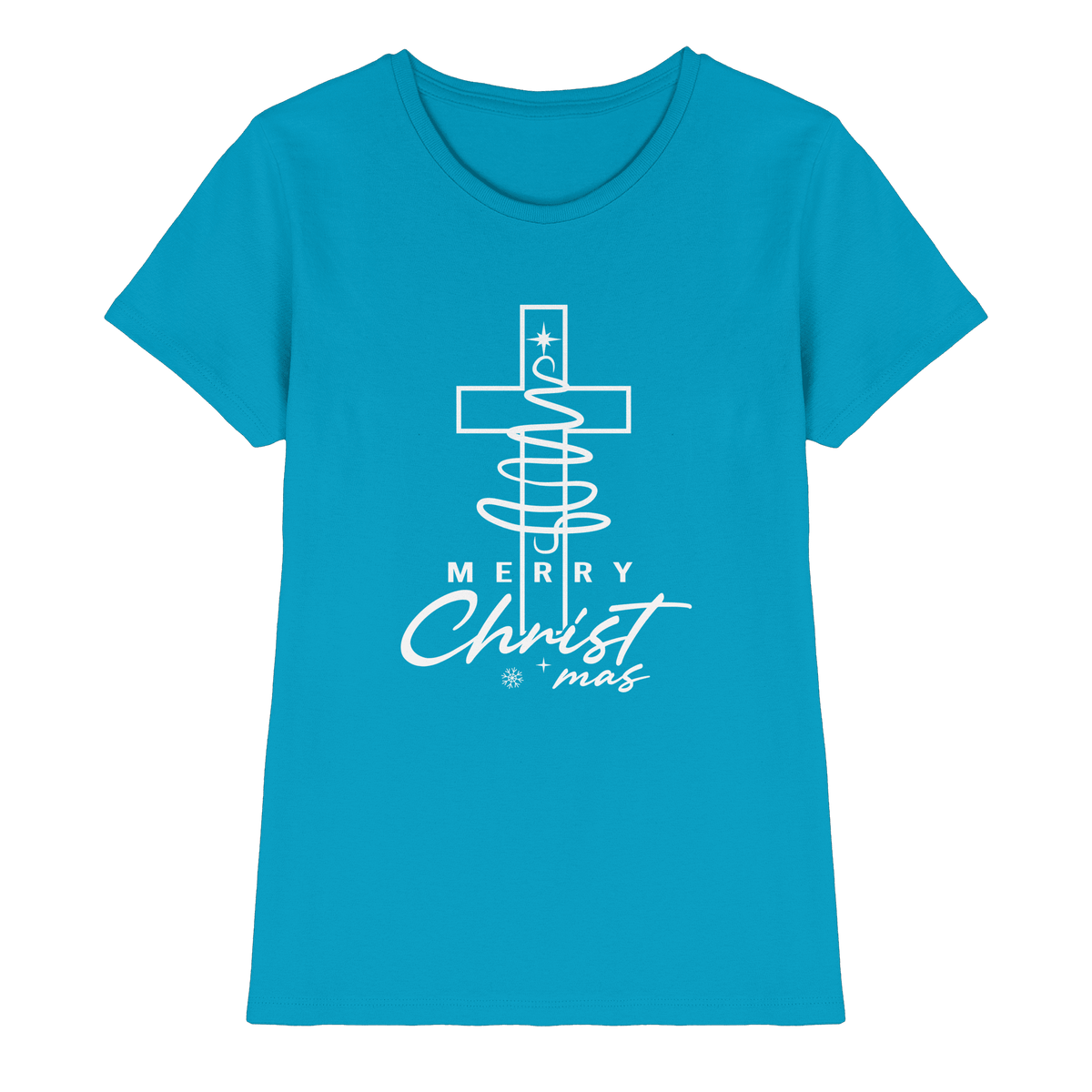 Kreuz und Christbaum – Merry Christ*mas Design - Ladies Premium Shirt - Lady-Shirts - Atoll - GfoitMa