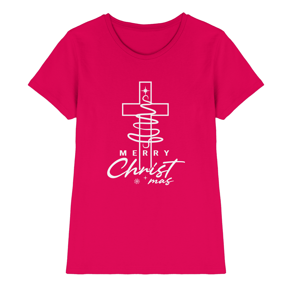 Kreuz und Christbaum – Merry Christ*mas Design - Ladies Premium Shirt - Lady-Shirts - Sorbet - GfoitMa