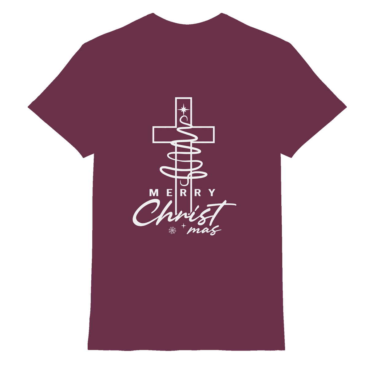 Kreuz und Christbaum – Merry Christ*mas Design - Premium Shirt - Unisex-Shirts - Burgundy - GfoitMa