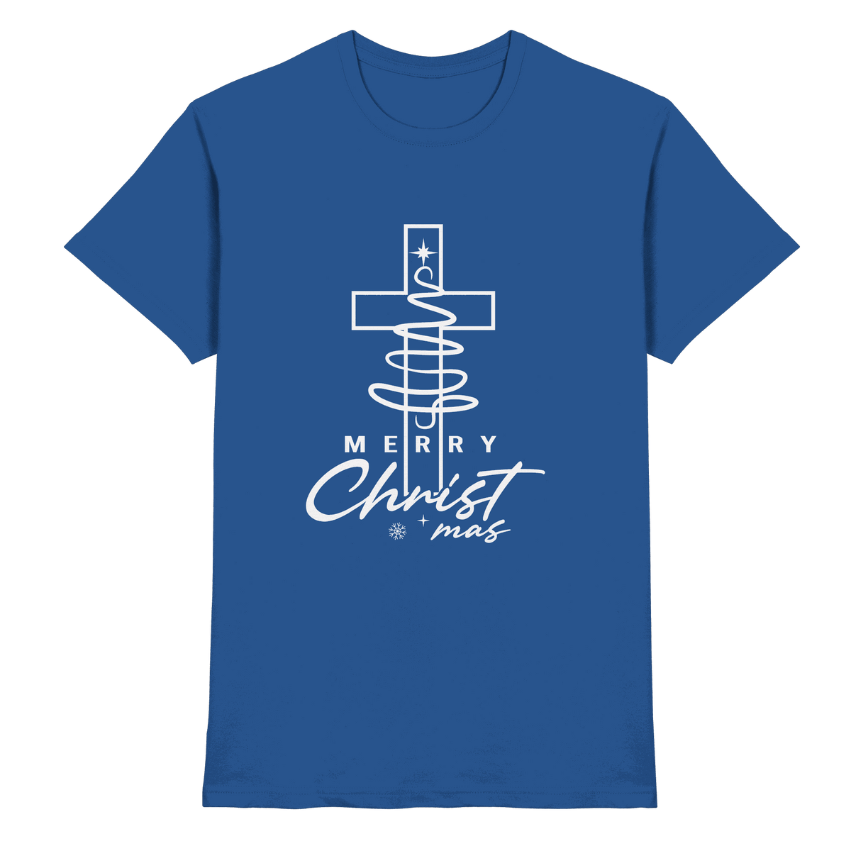Kreuz und Christbaum – Merry Christ*mas Design - Premium Shirt - Unisex-Shirts - Royal Blue - GfoitMa