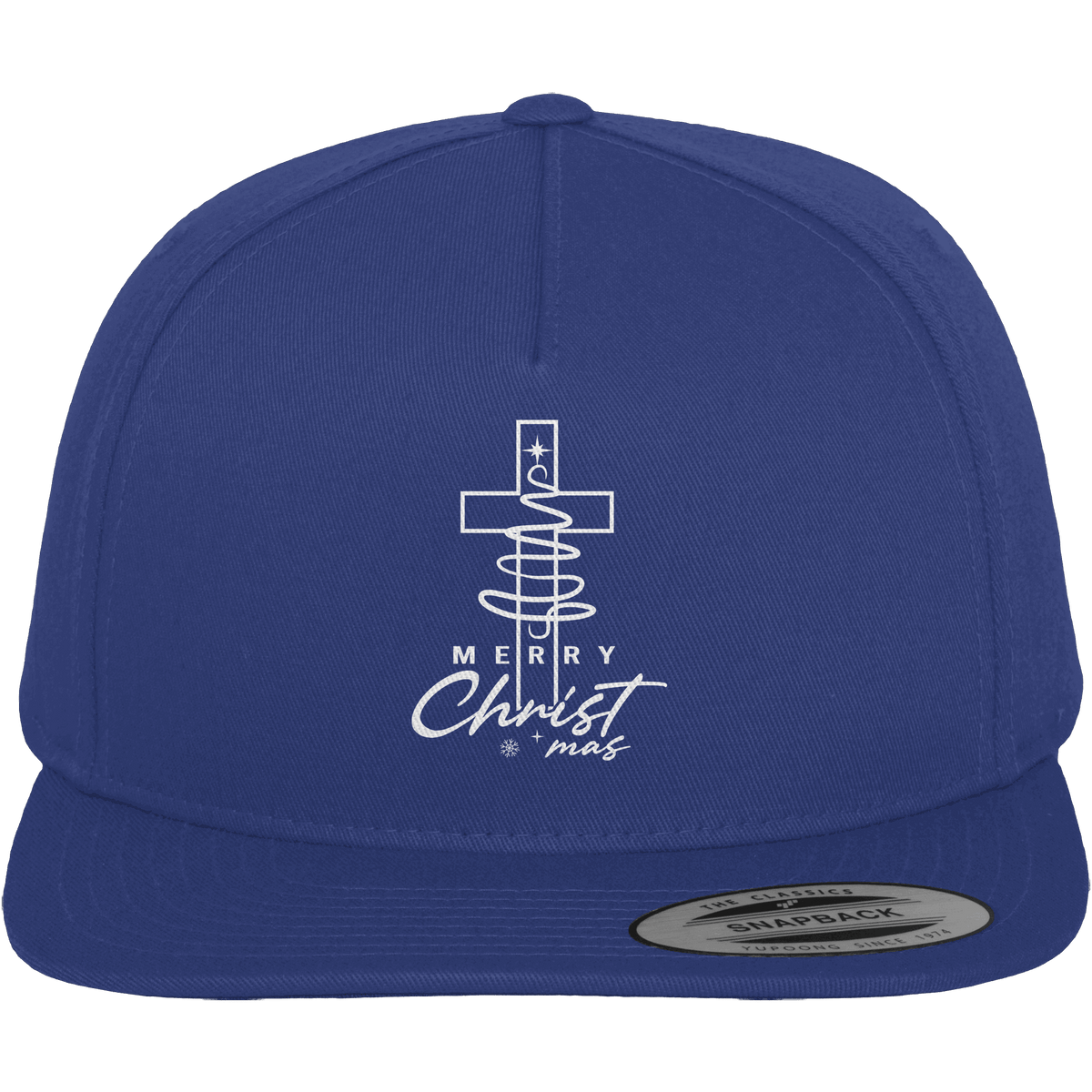 Kreuz und Christbaum – Merry Christ*mas Design - Premium Snapback - Kappen & Mützen - Royal / Green - GfoitMa